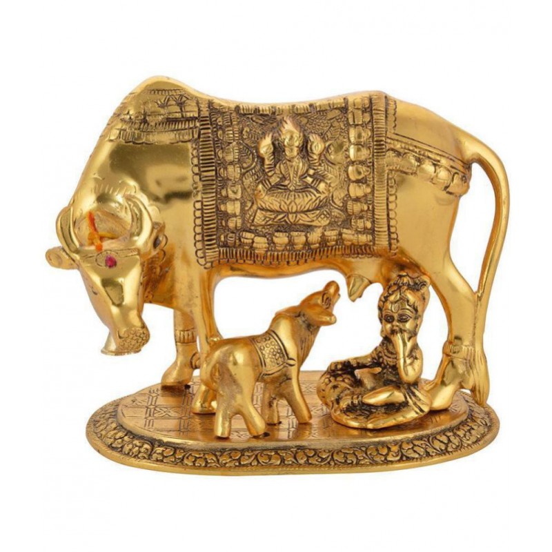 nitin collection Cow and Calf Aluminium Idol