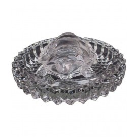 nitin collection White Glass Tortoise with Plate