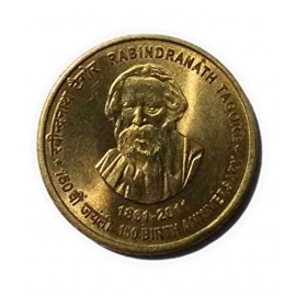 old rare 5 Rs (R. Tagore)