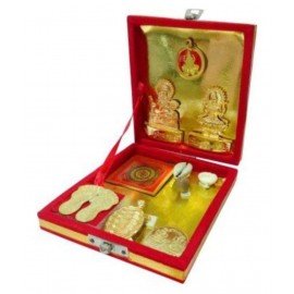 only 4 you Yellow Brass Shri Kuber Dhan Laxmi Varsha Yantra -Set of 10