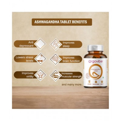 orgovibe Organic  Ashwagandha Tablet 120 no.s Pack Of 1