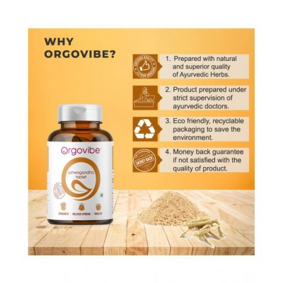 orgovibe Organic  Ashwagandha Tablet 120 no.s Pack Of 1