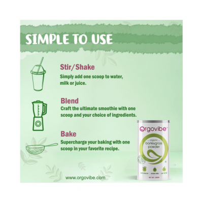 orgovibe Organic Certified Barley Grass Powder 100 gm Pack Of 1