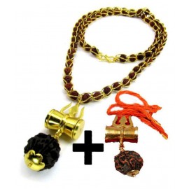 parasch PC Creations SHIV SHAKTI KRIPA JALI RUDRAKSHA MALA WITH DAMRU KALAWA FREE parasch PC Creations SHIV SHAKTI KRIPA JALI RUDRAKSHA MALA WITH DAMRU KALAWA FREE