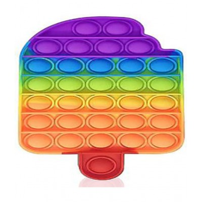 pop it ice cream & OWL popit combo pack of 2 popit shape Bubble Fidget Toy, Stress Reliever Silicone Popsicle Pop Fidget Toy for Kids and Adults, Sensory Irritability Toy for Autism with Special Ne, eds to Relieve Stress(Ice Cream Colorful)  (Multi