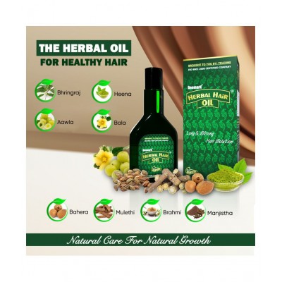 "Deemark Herbal Hair Oil  (Pack of 3, 360ml.) - Long & Shiny Hair | Anti Hair Fall Control | Thick & Long Lasting Soft Hair "