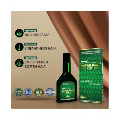 "Deemark Herbal Hair Oil  (Pack of 3, 360ml.) - Long & Shiny Hair | Anti Hair Fall Control | Thick & Long Lasting Soft Hair "