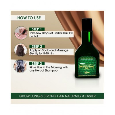 "Deemark Herbal Hair Oil  (Pack of 3, 360ml.) - Long & Shiny Hair | Anti Hair Fall Control | Thick & Long Lasting Soft Hair "