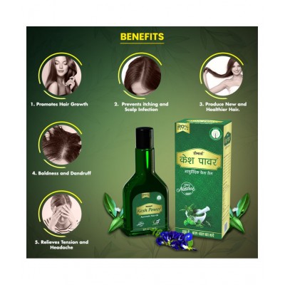 "Deemark Kesh Power Hair Oil  (Pack of 3, 360ml.) - Long & Shiny Hair | Anti Hair Fall Control | Thick & Long Lasting Soft Hair "
