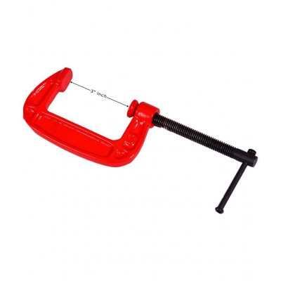 "Laxmi 3"" Inch Heavy Duty G Clamp (Pack of 1 ) For Holding Products Tools Items C-Clamp