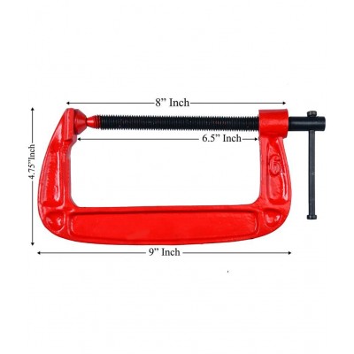 "Laxmi 6"" Inch Heavy Duty G Clamp (Pack of 1 ) For Holding Products Tools Items C-Clamp