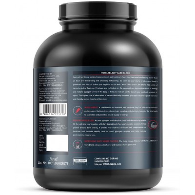 "MuscleBlaze Carb Blend, Active Energy Formula (Mango, 3 kg / 6.6 lb, 40 Servings) "