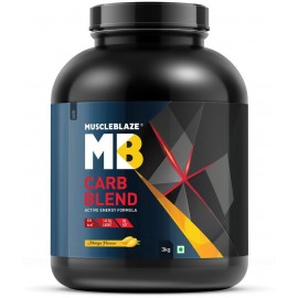 "MuscleBlaze Carb Blend, Active Energy Formula (Mango, 3 kg / 6.6 lb, 40 Servings) "