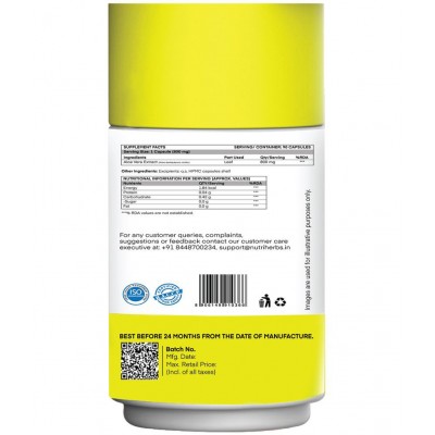 "Nutriherbs Aleovera Extract 800 mg Pure & Organic - 90 Capsule | Helps To Maintain Beautiful Skin Eases symptoms of Stress For Men & Women "Nutriherbs Aleovera Extract 800 mg Pure & Organic - 90 Capsule | Helps To Maintain Beautiful Skin Eases symptoms of Stress For Men & Women
