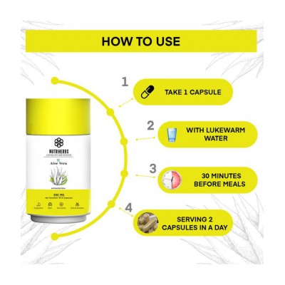 "Nutriherbs Aleovera Extract 800 mg Pure & Organic - 90 Capsule | Helps To Maintain Beautiful Skin Eases symptoms of Stress For Men & Women "Nutriherbs Aleovera Extract 800 mg Pure & Organic - 90 Capsule | Helps To Maintain Beautiful Skin Eases symptoms of Stress For Men & Women