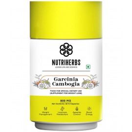 "Nutriherbs Garcinia Cambogia Capsule ( 70% HCA) | Helps in Natural Weight Manegement - (60 Capsule) 800 mg Pack of 1