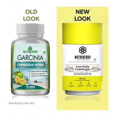 "Nutriherbs Garcinia Cambogia Capsule ( 70% HCA) | Helps in Natural Weight Manegement - (60 Capsule) 800 mg Pack of 1 "Nutriherbs Garcinia Cambogia Capsule ( 70% HCA) | Helps in Natural Weight Manegement - (60 Capsule) 800 mg Pack of 1