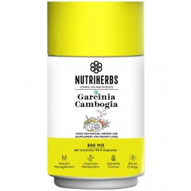 "Nutriherbs Garcinia Cambogia Capsule ( 70% HCA) | Helps in Natural Weight Manegement - (90 Capsule) 800 mg Pack of 1
