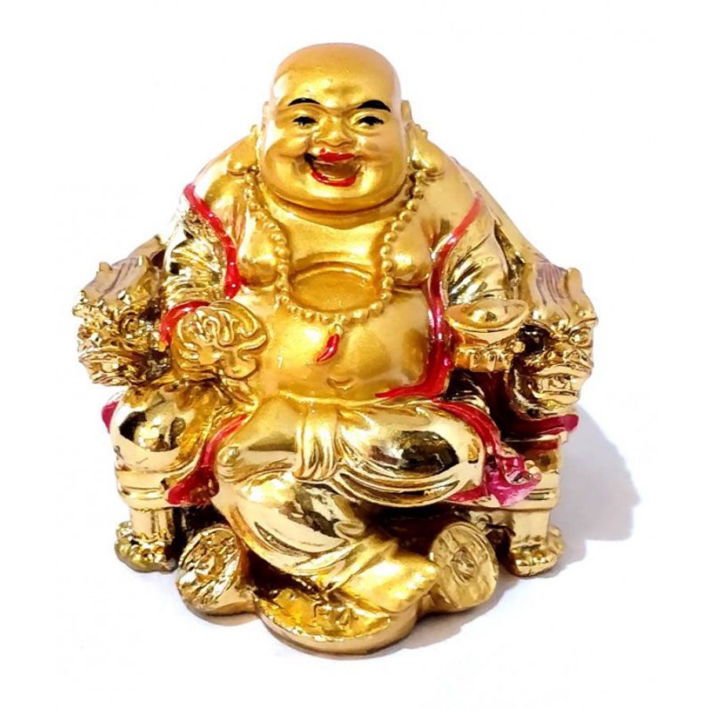 raashi collection  Exclusive Feng Shui Laughing Buddha on chair small statue