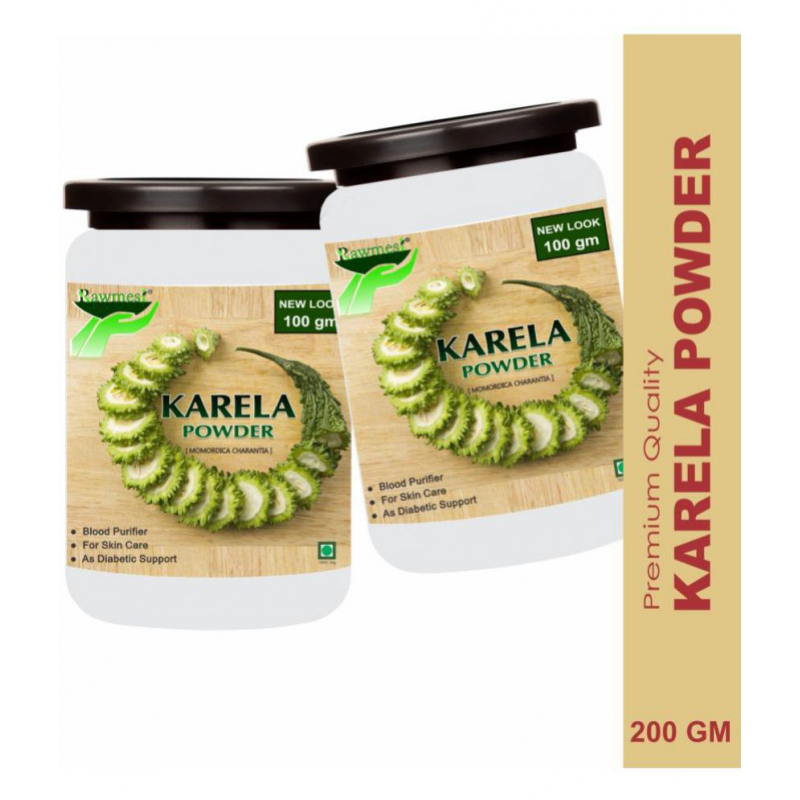 rawmest 100% Karela ( Bitter Gourd) For Diabetic Powder 200 gm Pack Of 2