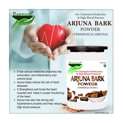 rawmest 100% Natural Arjuna (Terminalia arjuna ) Powder 300 gm Pack of 3