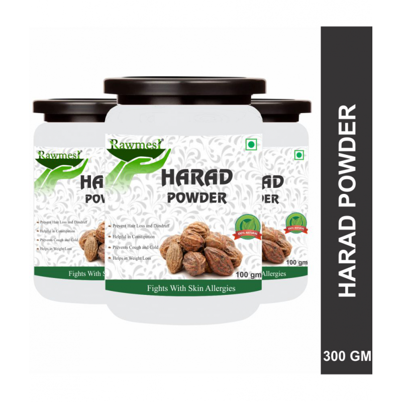 rawmest 100% Natural Harad For Hair Powder 300 gm Pack of 3