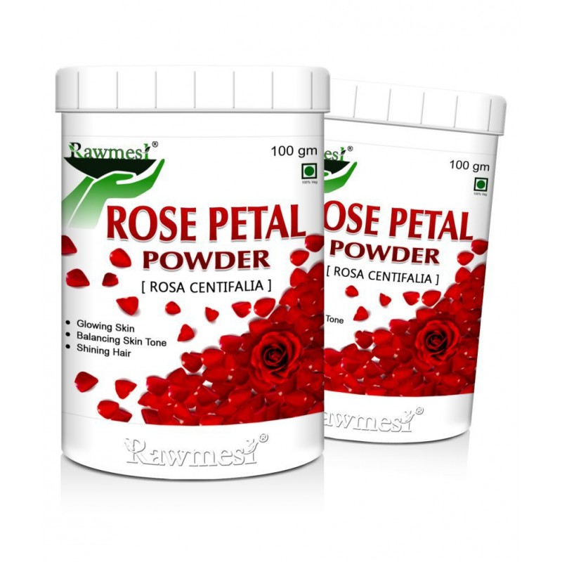 rawmest 100% Natural Rose Petals Powder 200 gm Pack Of 2