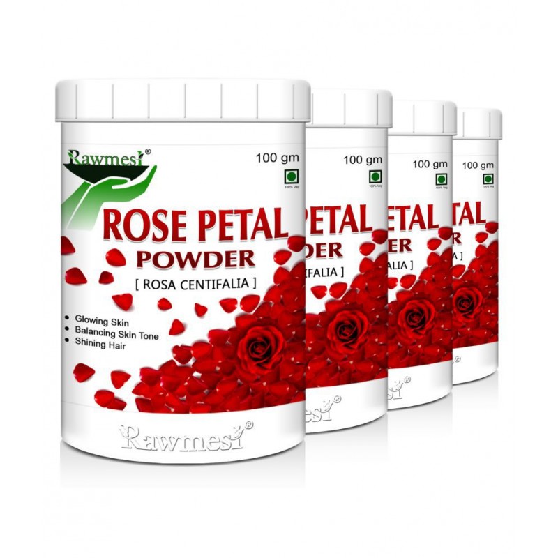 rawmest 100% Natural Rose Petals Powder 400 gm Pack Of 4