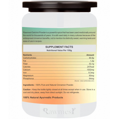 rawmest 100% Organic Dalchini (Ceylon Cinnamon) Powder 100 gm Pack Of 1