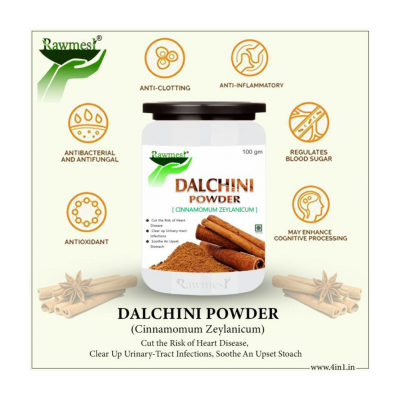 rawmest 100% Organic Dalchini (Ceylon Cinnamon) Powder 200 gm Pack Of 2