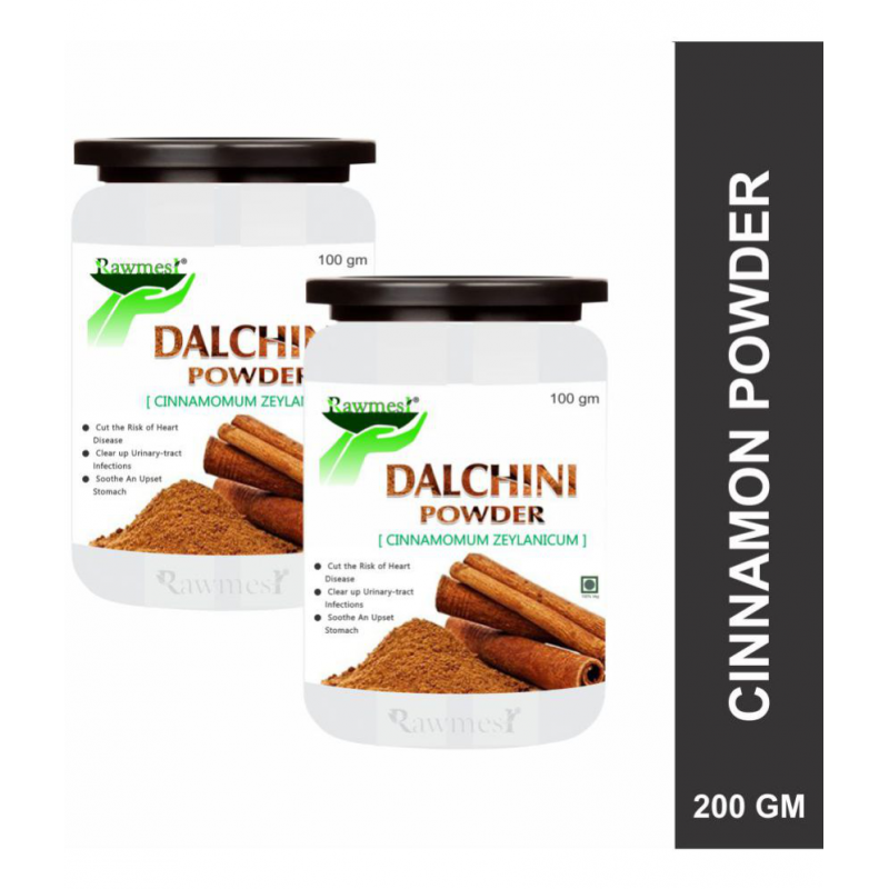 rawmest 100% Organic Dalchini (Ceylon Cinnamon) Powder 200 gm Pack Of 2