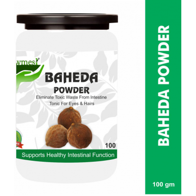 rawmest 100% Pure Baheda For Healthy Hair Powder 200 gm Pack Of 2