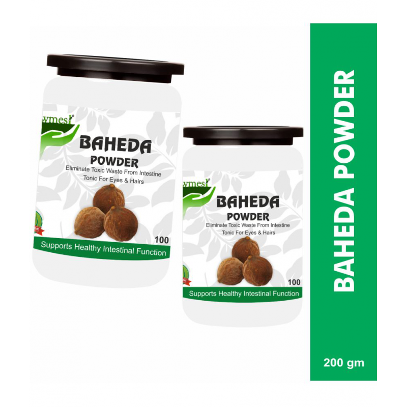 rawmest 100% Pure Baheda For Healthy Hair Powder 200 gm Pack Of 2