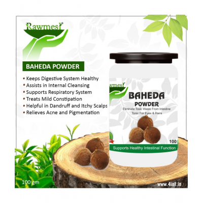rawmest 100% Pure Baheda For Skin Care Powder 200 gm Pack Of 2