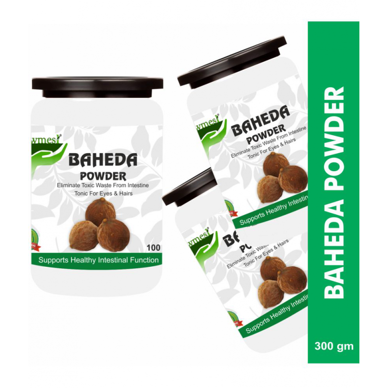 rawmest 100% Pure Baheda For Skin Care Powder 300 gm Pack of 3