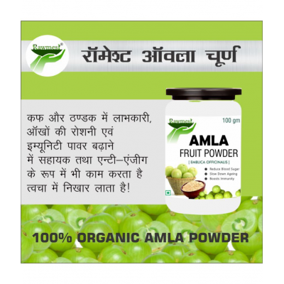 rawmest 100% Pure Organic Amla Fruit Powder 100 gm Pack Of 1