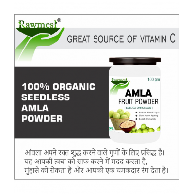 rawmest 100% Pure Organic Amla Fruit Powder 500 gm Pack Of 5