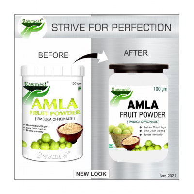 rawmest 100% Pure Organic Amla Powder 200 gm Pack Of 2