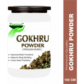rawmest 100% Pure Organic Gokhru Powder 100 gm Pack Of 1
