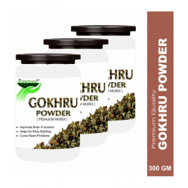 rawmest 100% Pure Organic Gokhru Powder 300 gm Pack of 3
