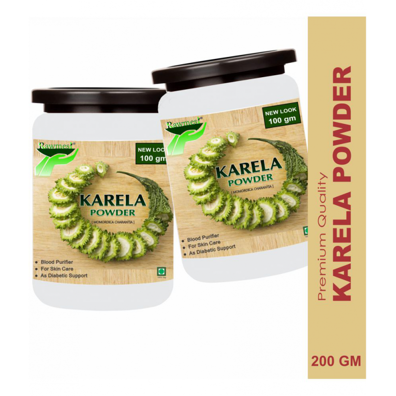 rawmest 100%Karela ( Bitter Gourd) For Skin Care Powder 200 gm Pack Of 2