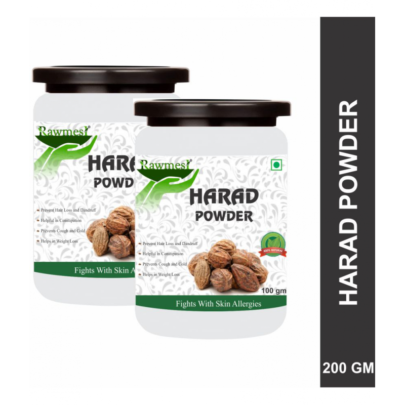 rawmest 100%Organic Harad For Skin Allergies Powder 200 gm Pack Of 2