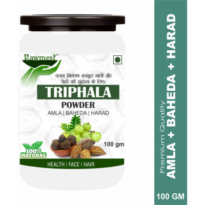 rawmest 100%Pure Triphala ( Amla, Harad, Baheda) Powder 500 gm Pack Of 5