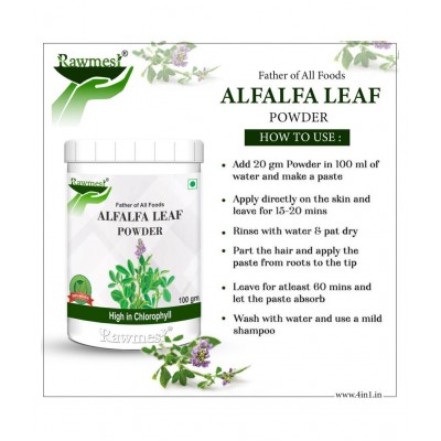 rawmest Alfalfa Leaf Powder 200 gm Pack Of 2