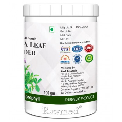 rawmest Alfalfa Leaf Powder 300 gm Pack of 3