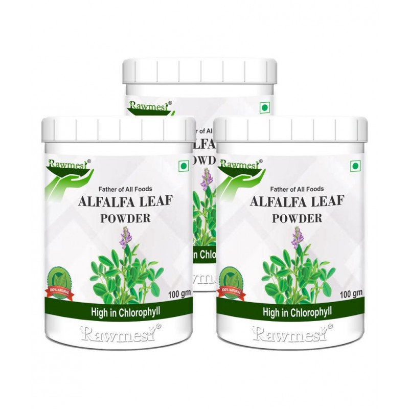 rawmest Alfalfa Leaf Powder 300 gm Pack of 3