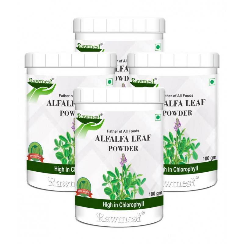 rawmest Alfalfa Leaf Powder 400 gm Pack Of 4