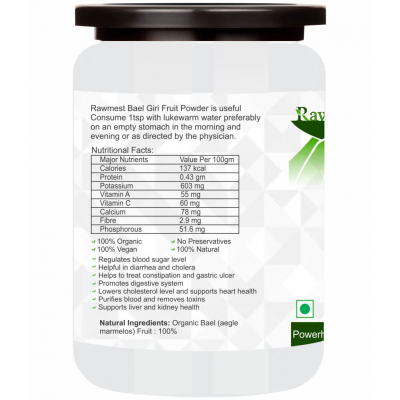 rawmest Baelgiri Fruit | Bael Phal | Belgiri | Powder 100 gm Pack Of 1