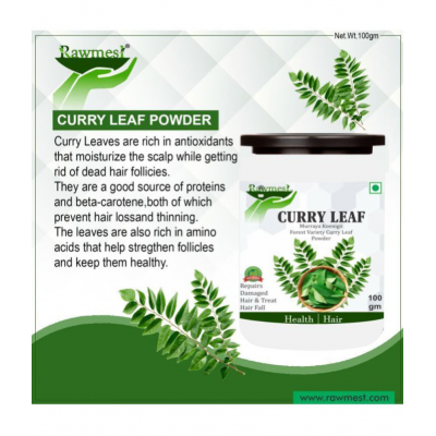 rawmest CURRY LEAF TO GROW STRONG & SHINY HAIR Powder 100 gm Pack Of 1