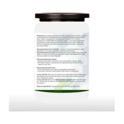 rawmest Curry Leaf For Health & Hair Growth Powder 200 gm Pack Of 2